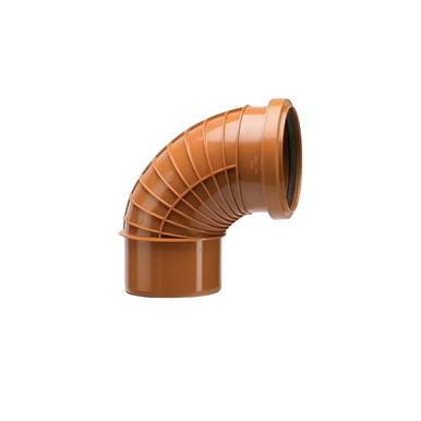 Image of Polypipe Polyrib 110mm Single Socket Bend, 87?