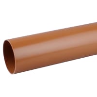 Product image for OsmaDrain Plain Ended Pipe 3m x 160mm Brown