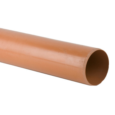 Image of Brett Martin Underground Plain Ended Pipe, 110mm, 6m
