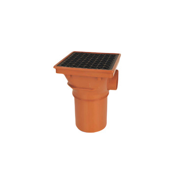 Product image for Polypipe U/G Drain, 110mm Square Hopper, Spigot Tail