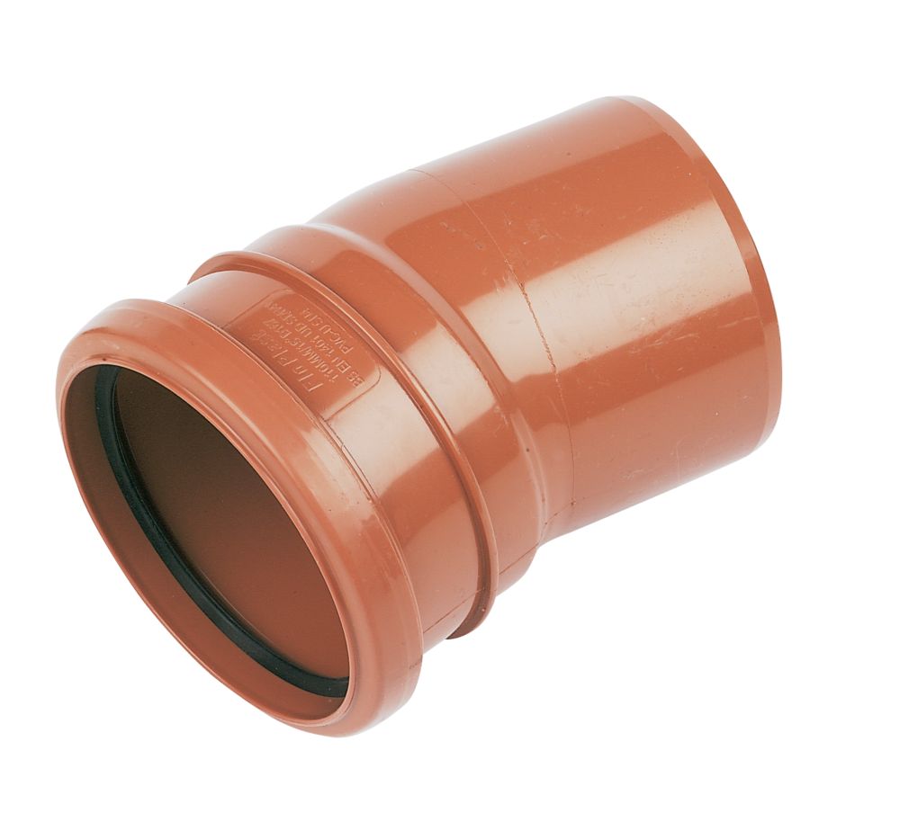 Product image for FloPlast Push-Fit 15° Single Socket Bend 110mm