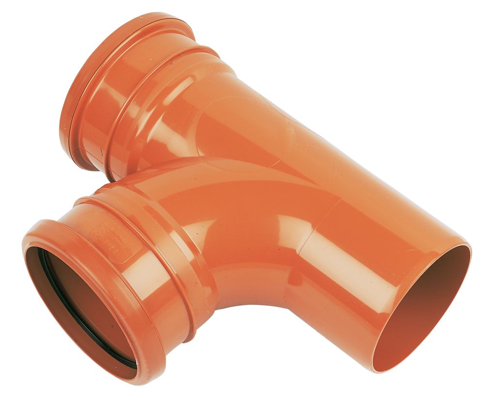 Product image for FloPlast Push-Fit 87.5° Double Socket Equal Junction 110mm