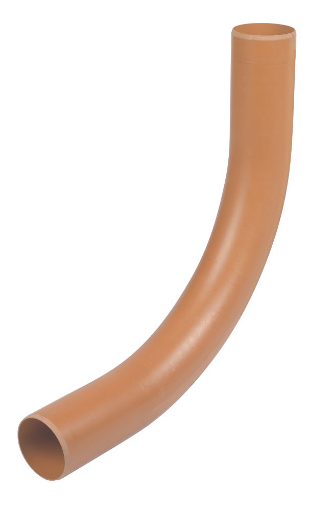 Product image for FloPlast Push-Fit 87.5° Plain-End Long Radius Bend 110mm