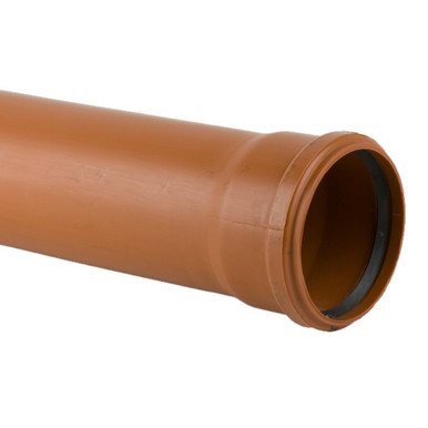 Image of Brett Martin Underground 110mm Pipe, 3m, Single Socket