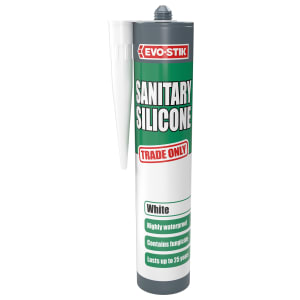 Image of Evo-Stik Trade Only Sanitary Silicone White Sealant - 280ml