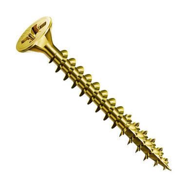 Product image for 4mm x 45mm (8g x 1?) Spax Countersunk Pozi Wood Screws Yellow Passivated (Box of 200)
