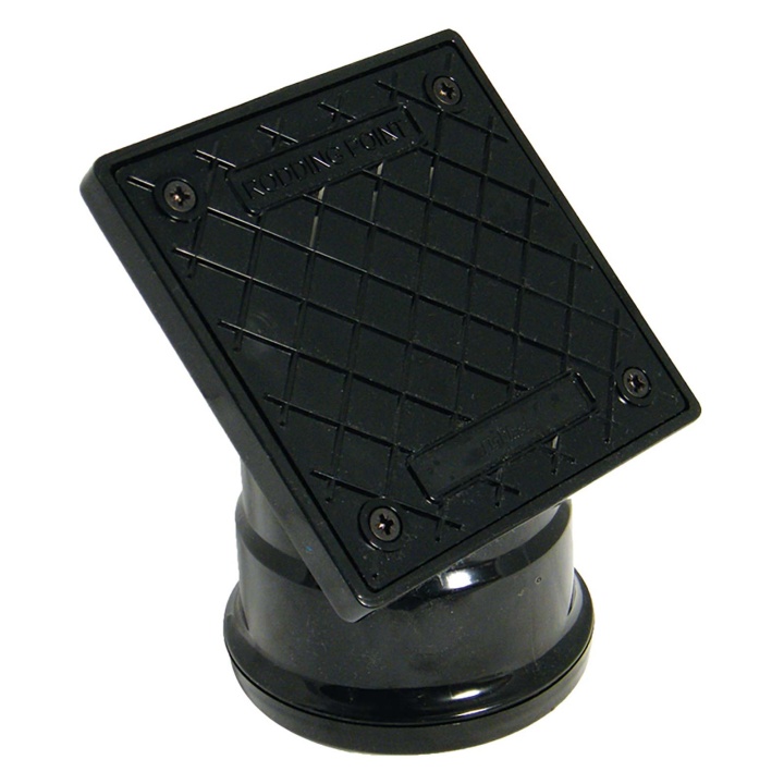 Product image for FloPlast Black 110mm 45° Single Socket Square Rodding Point