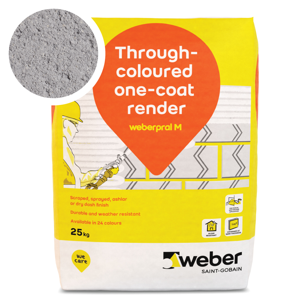 Product image for Weberpral M Graphite Render - 25kg
