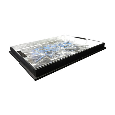 Product image for Recessed Tray, Poly/Galv, 600mm x 600mm, 58mm Deep, Sealed, 10t