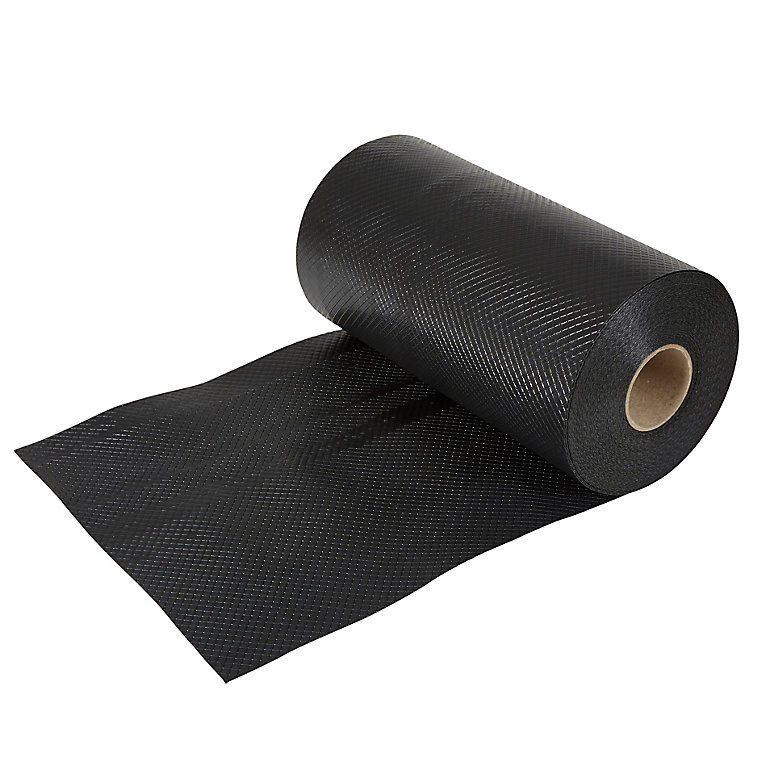 Product image for Capital Valley Plastics Ltd Black 500 Micron Damp proof course, (L)30m (W)338mm
