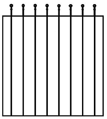 Product image for Blooma Steel Ball top Gate, (H)0.9m (W)0.81m