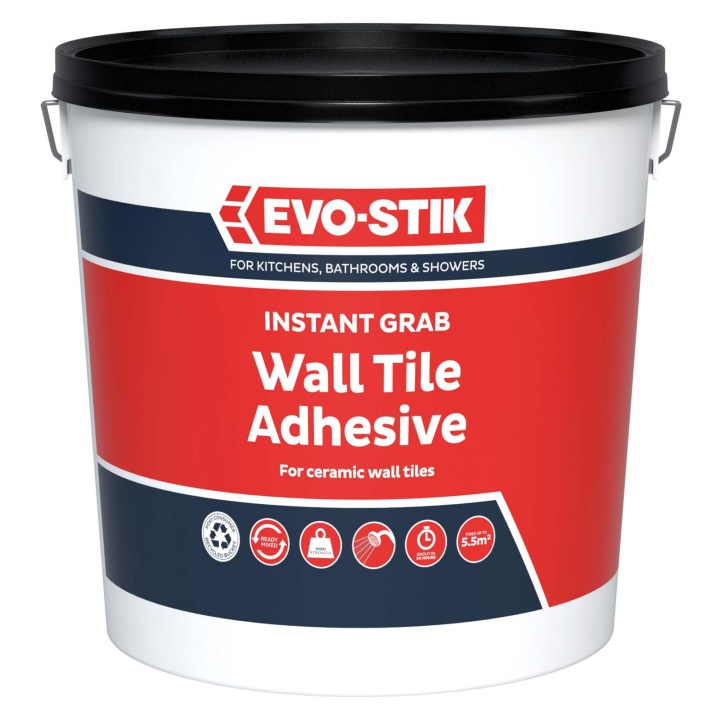 Image of EVO-STIK Instant Grab Wall Tile Adhesive Natural 5ltr