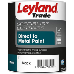 Product image for Leyland Smooth Metal Paint Black 750ml