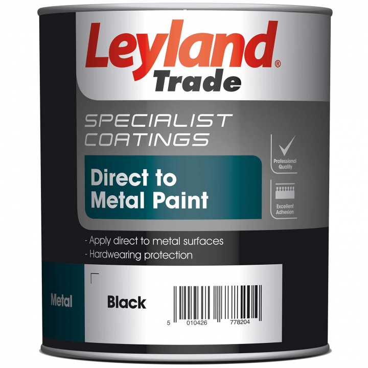 Product image for Leyland Smooth Metal Paint Black 750ml