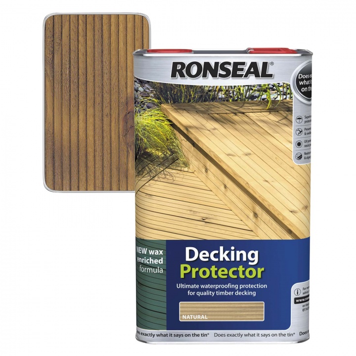 Product image for Ronseal Decking Protector Natural Oak 5ltr