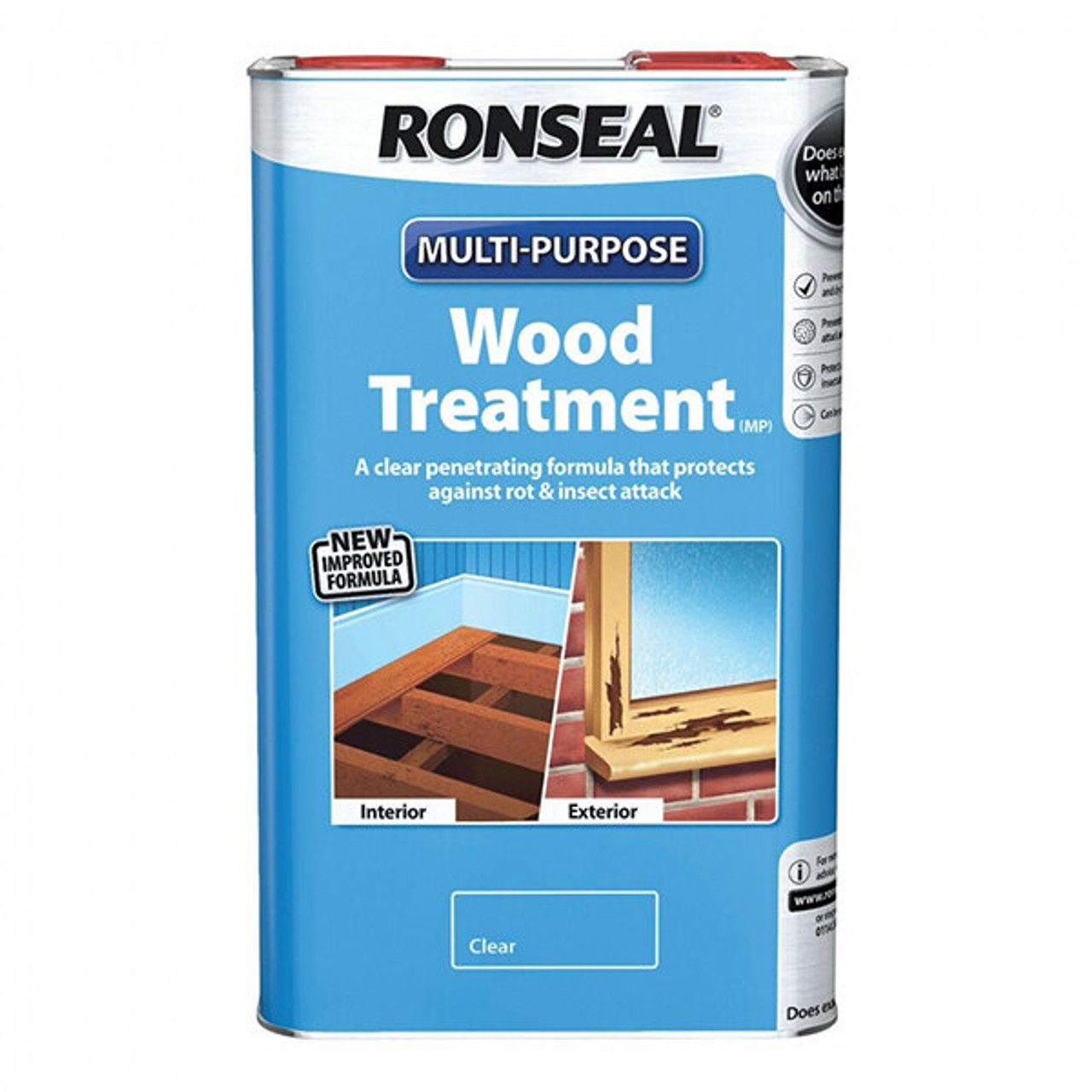 Product image for Ronseal Wood Treatment Clear 5ltr