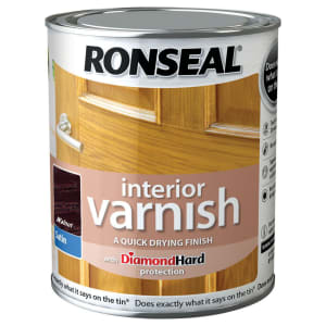 Product image for Ronseal Interior Varnish Walnut Satin 750ml