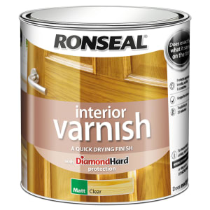 Product image for Ronseal Interior Varnish Clear Matt 2.5ltr