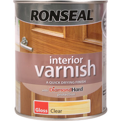 Product image for Ronseal Interior Varnish Clear Gloss 750ml