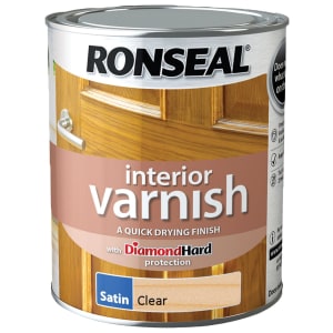 Product image for Ronseal Interior Varnish Clear Satin 2.5ltr