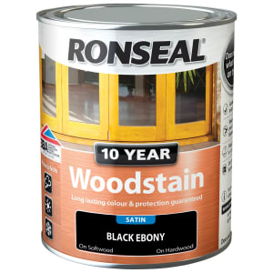 Product image for Ronseal 10 Yr Woodstain Ebony 750ml