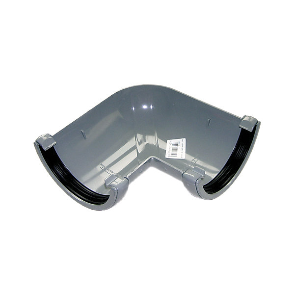 Product image for FloPlast Grey Half round 90° Gutter angle, (Dia)112mm