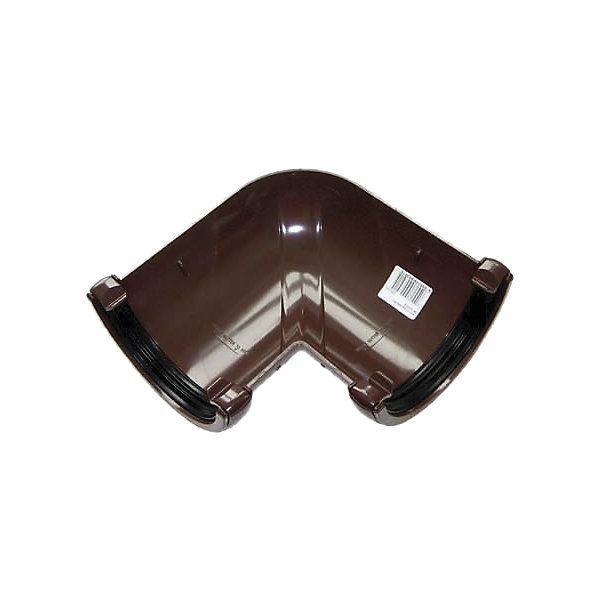 Product image for FloPlast Brown Half round 90° Gutter angle, (Dia)112mm