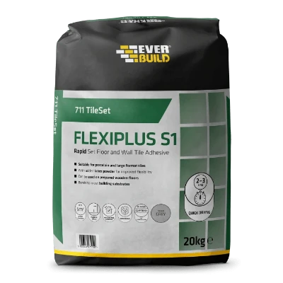 Image of Everbuild 711 TileSet Fleixplus Tile Adhesive x 20Kg White