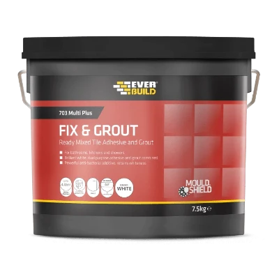 Image of Everbuild 703 Fix and Grout Tile Adhesive 1.5Kg