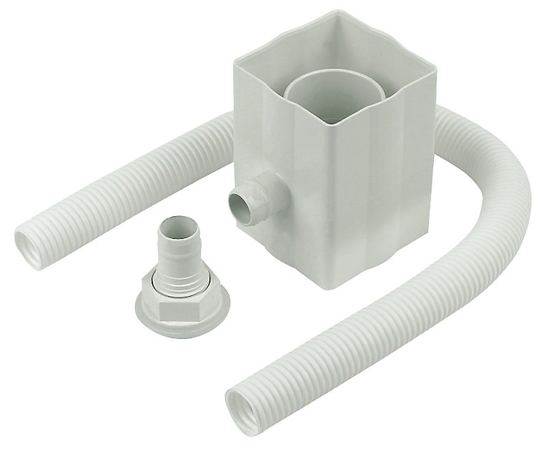 Product image for Square And Round Downpipe Rain Diverter White