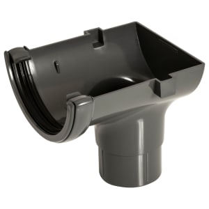 Product image for Half Round Gutter Stop End Outlet 112mm Anthracite