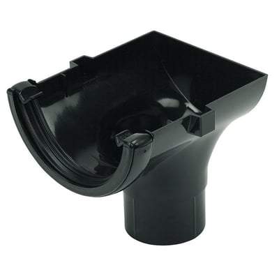Product image for Half Round Gutter Stop End Outlet 112mm Anthracite
