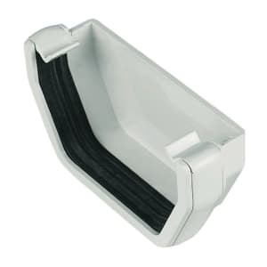 Product image for Square Gutter External Stop End 114mm White