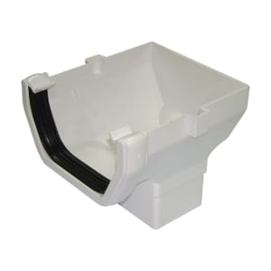 Product image for Square Gutter Stop End Outlet 114mm White