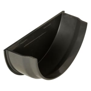 Product image for Half Round Gutter Internal Stop End 112mm Anthracite