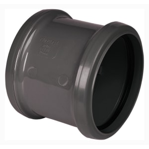 Image of Ring Seal Soil Coupling Double Socket 110mm Anthracite