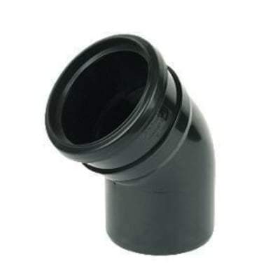Product image for Ring Seal Soil Bend Single Socket 110mm Black / 112.5 Degree