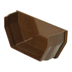 Product image for Square Gutter Internal Stop End 114mm Brown