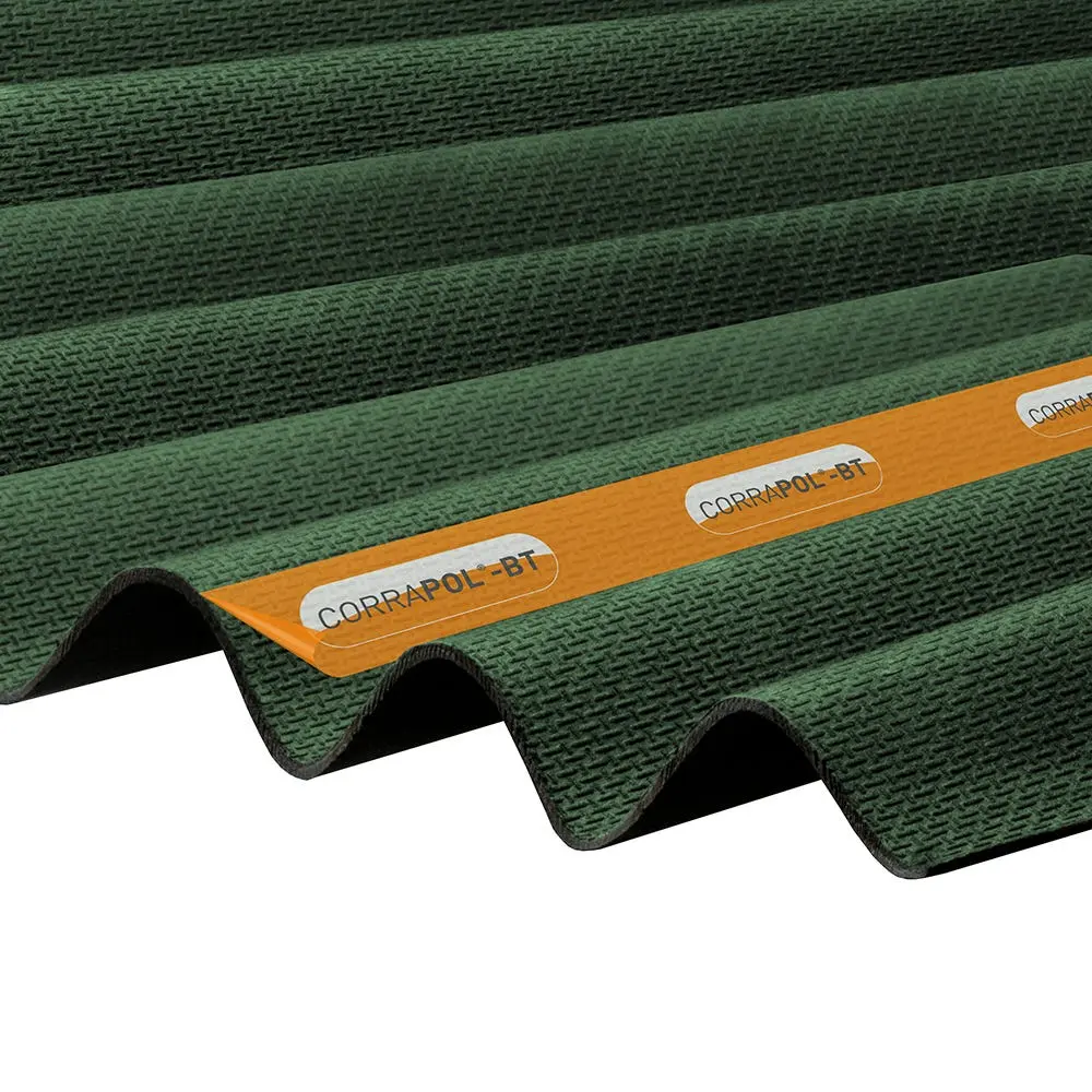 Product image for Corrapol-BT Corrugated Roofing Sheet 930mm x 2000mm / Green