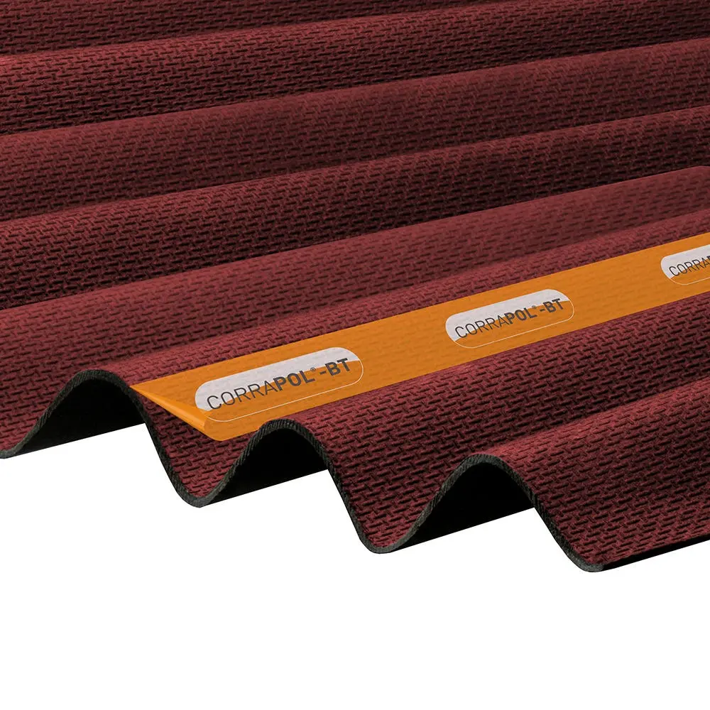 Product image for Corrapol-BT Corrugated Roofing Sheet 930mm x 2000mm / Red