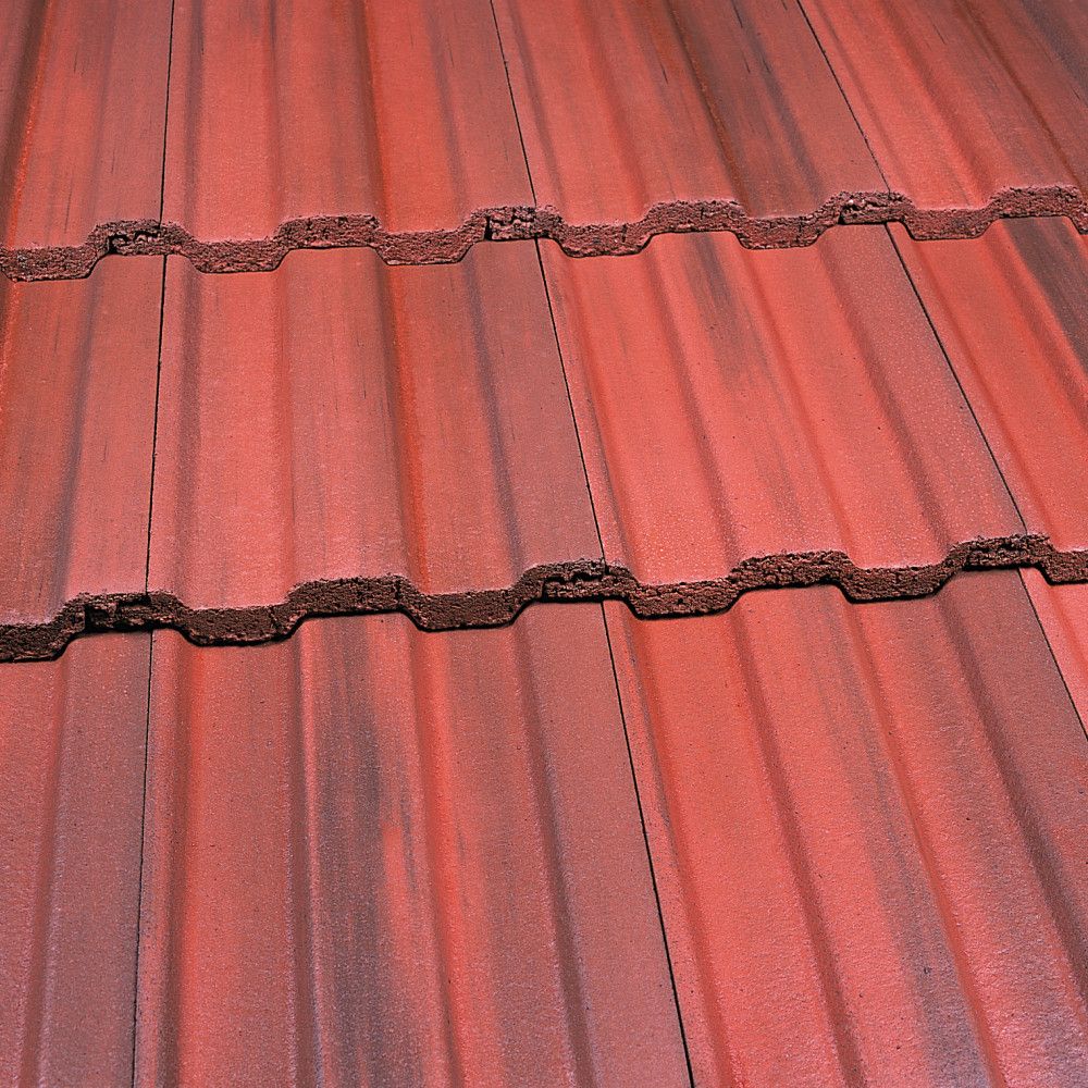Product image for Marley Ludlow Plus Concrete Roof Tiles 101 Old English Dark Red - Smooth (Pallet of 516)