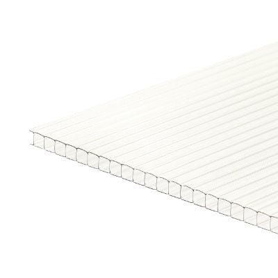 Product image for Twinwall Polycarbonate Sheet Clear 4000mm x 700mm x 10mm