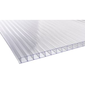 Product image for Twinwall Polycarbonate Sheet Clear 4000mm x 700mm x 10mm