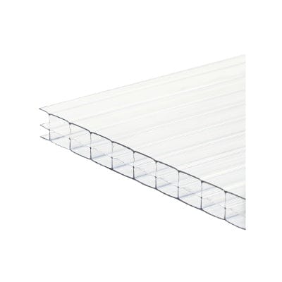 Product image for Triplewall Polycarbonate Sheet Clear 4000mm x 900mm x 16mm