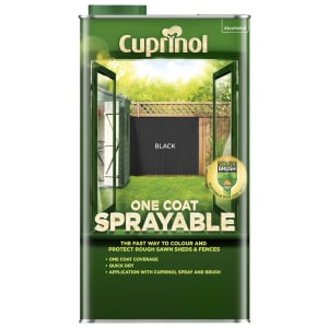 Product image for Cuprinol One Coat Sprayable Fence Treatment - 5 Litre Black