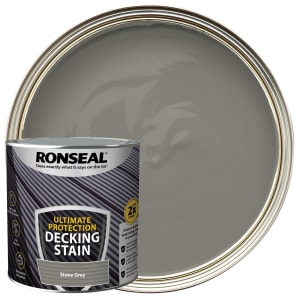 Product image for Ronseal Ultimate Protection Decking Stain Stone Grey / 2.5 Litres