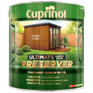 Product image for Cuprinol Ultimate Garden Wood Preserver Golden Cedar / 4 Litres