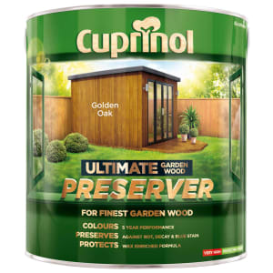 Product image for Cuprinol Ultimate Garden Wood Preserver Golden Oak / 4 Litres