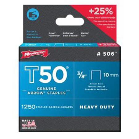 Product image for Arrow T50 Staples to Suit Above Size 3/8 - 10mm