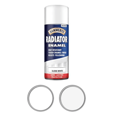 Image of Hammerite Radiator Enamel Aerosol 400ml Satin White